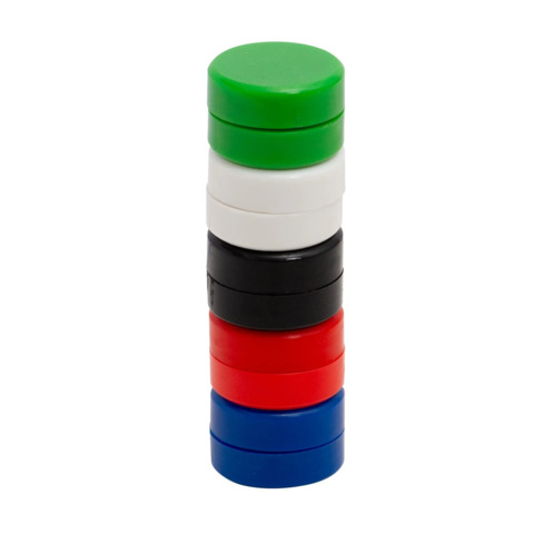 Magneti per lavagne bianche 25 mm Q-Connect nero - conf. 10 pz - KF02638